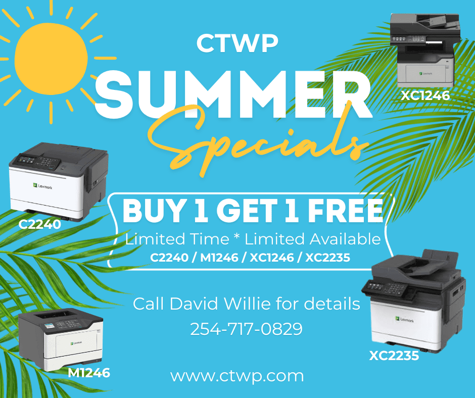 CTWP Printer Summer Specials