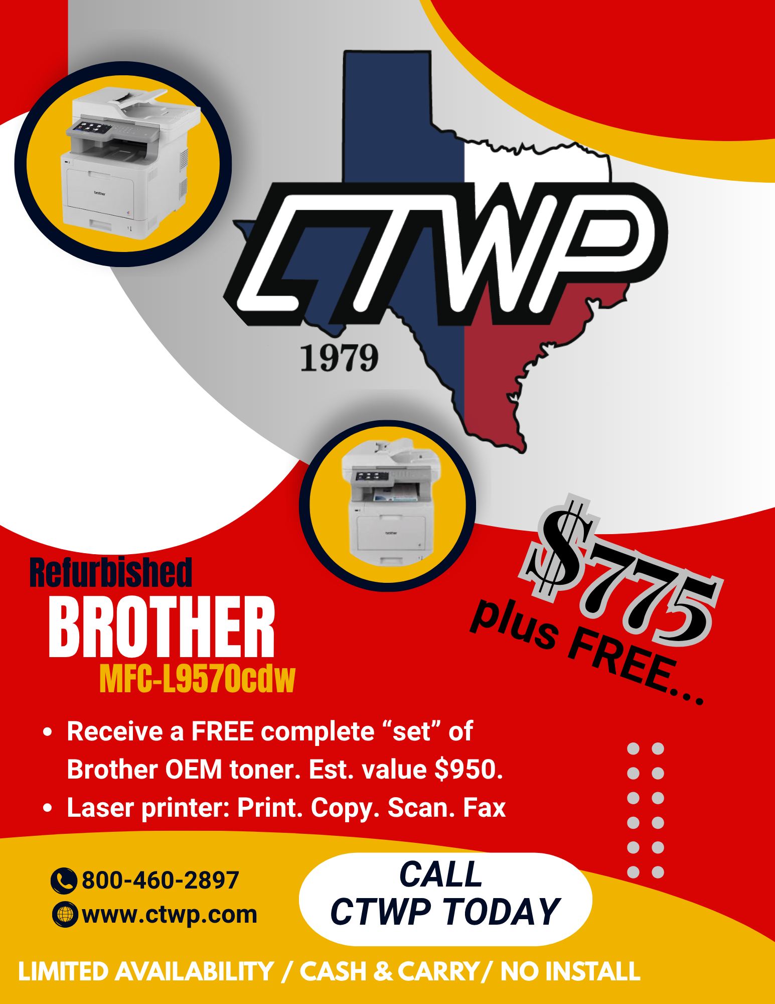 CTWP Brother MFC Laser Printer Special