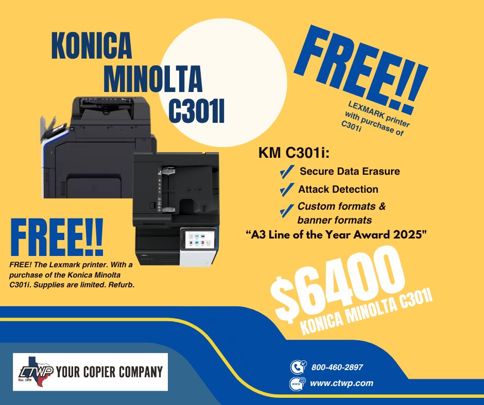 CTWP Special - Konica Minolta FREE Lexmark Printer