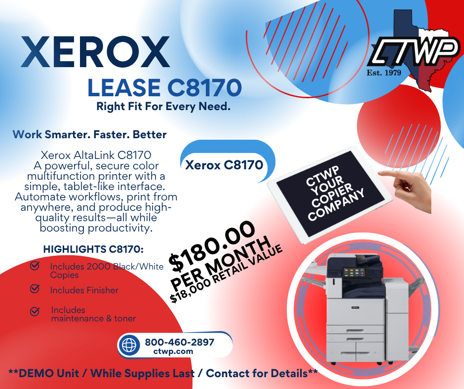 CTWP Waco XEROX Lease Special