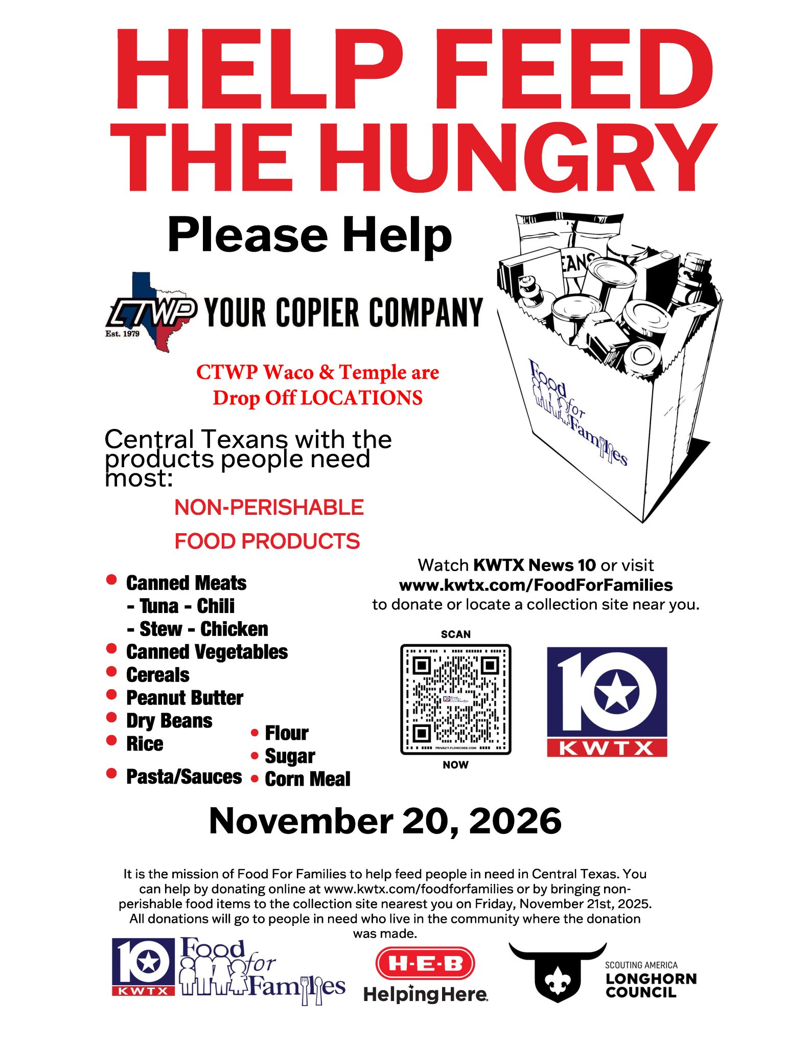 CTWP Waco & Temple Food Drive 2026